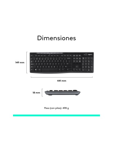 TECLADO+RATON LOGITECH MK270 INALAMBRICO NG. 920-004513