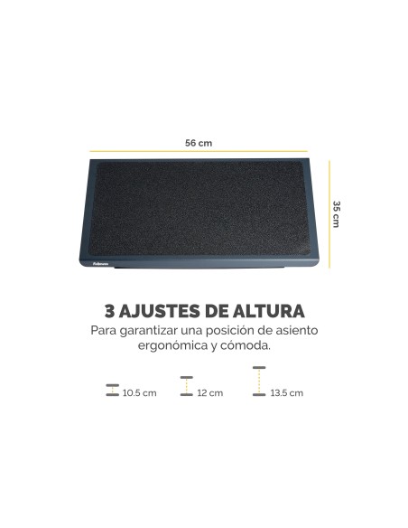 REPOSAPIES FELLOWES ULTIMATE MET.AJUSTABLE 3 ALTURAS NG. 96X560X32MM