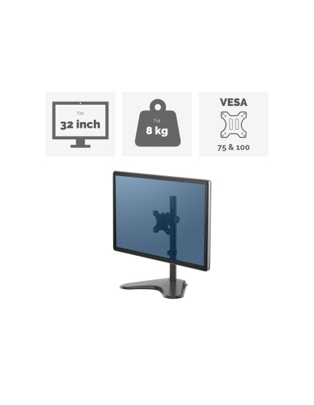 BRAZO MONITOR FELLOWES PROFESIONAL AJUST ALTURA 1 PANTALLA BRAZO HOR.
