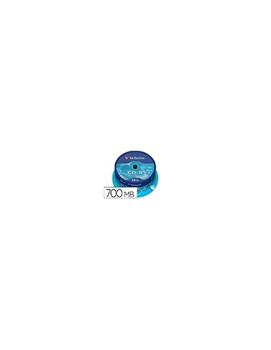 CD-R VERBATIM CAP 700MB VELOCIDAD 52X 80 MIN 25 UD