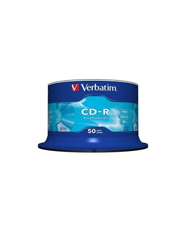 CD-R VERBATIM 700MB VELOCIDAD 52X 80 MIN 50 UD.