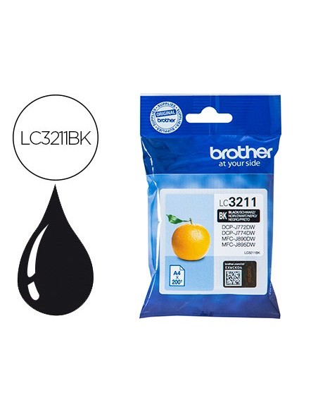 LC-3211BK CARTUCHO BROTHER NG. 200 PG.