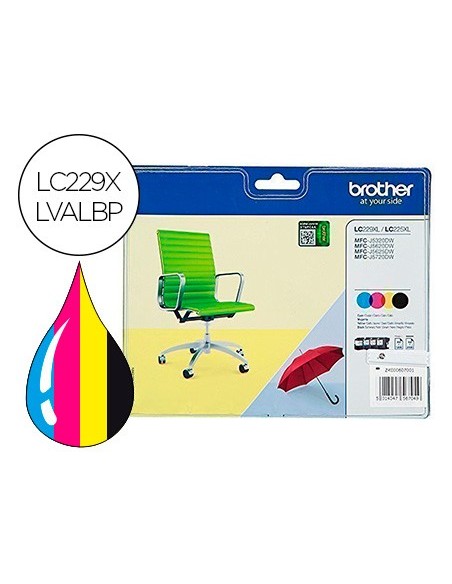 LC-229XLVALBP CARTUCHO BROTHER RAIBOW PK. ALTA CAP. 2400 PG.