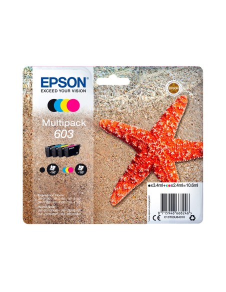 C13T03U64010 CARTUCHO EPSON XP-2100 603 MULTIPACK 4 COL.NG.