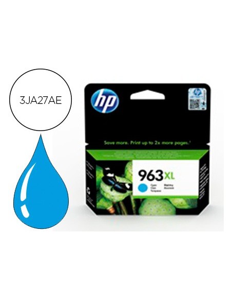 3JA27AE CARTUCHO HP 963 XL OFFICEJET PRO CIAN 1600 PG.