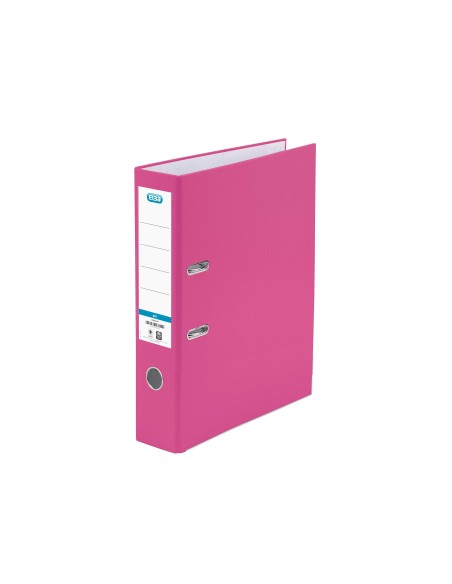 ARCHIVADOR PALANCA ELBA FL CARTON FORRADO PVC RADO LOMO 80MM ROSA