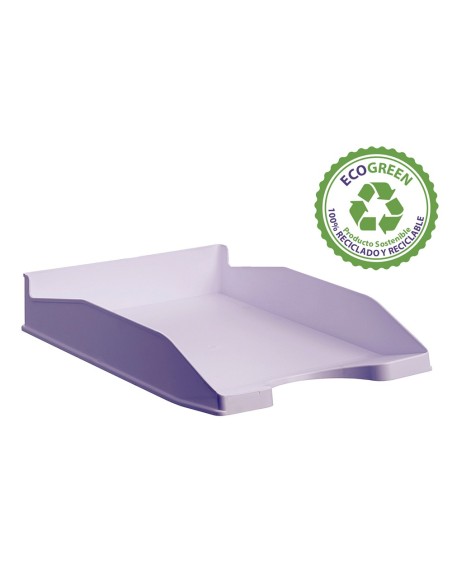 BANDEJA ARCHIVO 2000 ECOG PLAST.100% RECICLADO APILABLE  A4 FL. MALVA