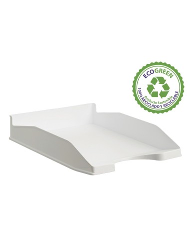 BANDEJA ARCHIVO 2000 ECOGREEN PLAST.100% RECICLADO APILABL A4 FL. BL.