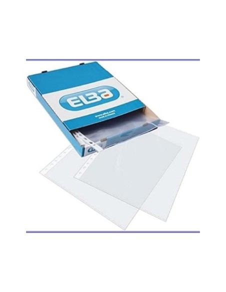 FUNDA MULTITALADRO ELBA STANDARD FOLIO 70 MICRAS CRISTAL 100 UD.