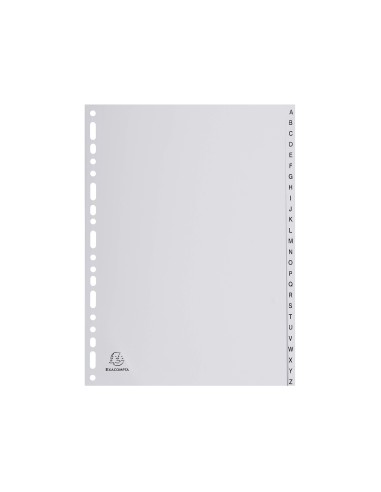 SEPARADOR EXACOMPTA CARTULINA BL A-Z 20 SEP A4 11TAL.