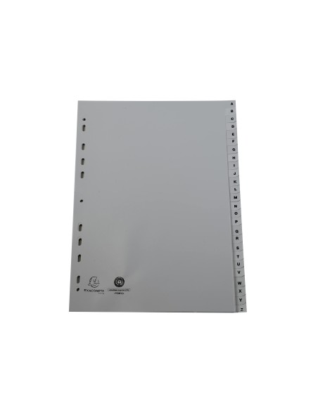 SEPARADOR EXACOMPTA CARTULINA BL A-Z 20 SEP A4 11TAL.