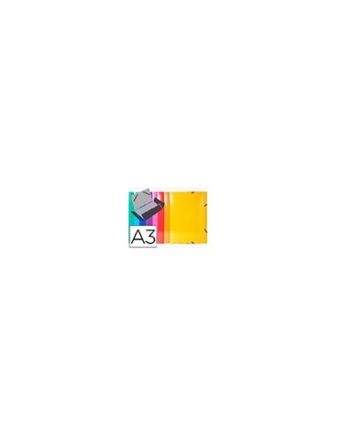 CARPETA GOMAS EXACOMPTA A3 CARTON 3 SOLAPAS COL.SURT.