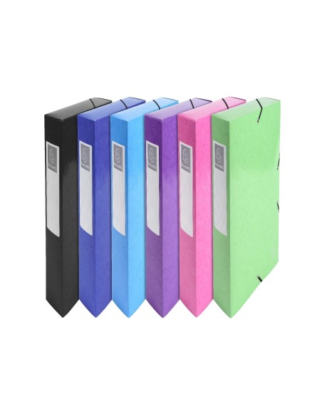 CARPETA PROYECTO EXACOMPTA CARTON LUSTRADO PLAST.A4 80MM SURT.