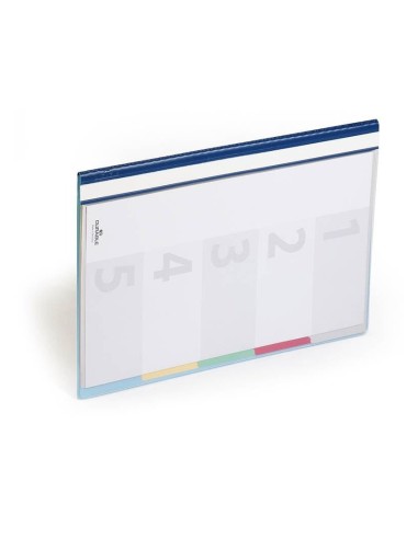CARPETA DOSSIER FASTENER PLAST.DURACLIP A4 5 SEP.AZ. PK.DE 5 UD.