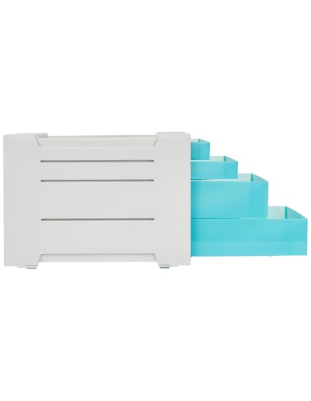 FICHERO CAJ.SOBREMESA ESSELTE ICE PLASTICO 4 CAJ.AZ.245X365X285 MM