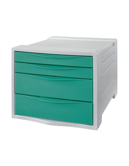 FICHERO CAJ.SOBREMESA ESSELTE ICE PLASTICO 4 CAJ.VER.245X365X285 MM