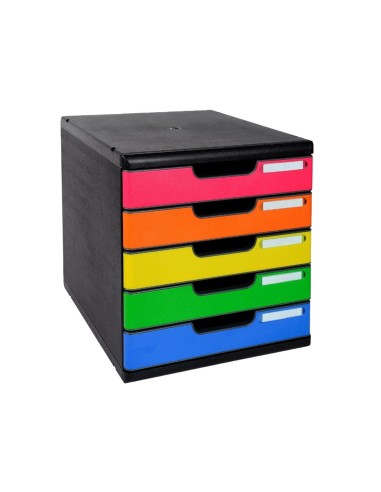 FICHERO SOBREMESA EXACOMPTA 5 CAJONES MULTICOLORES 350X288X320 MM