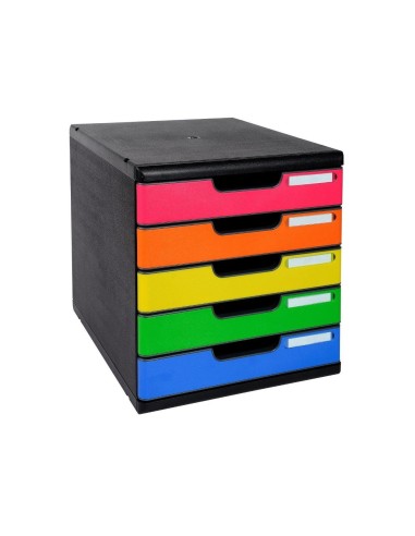 FICHERO SOBREMESA EXACOMPTA 5 CAJONES MULTICOLORES 350X288X320 MM
