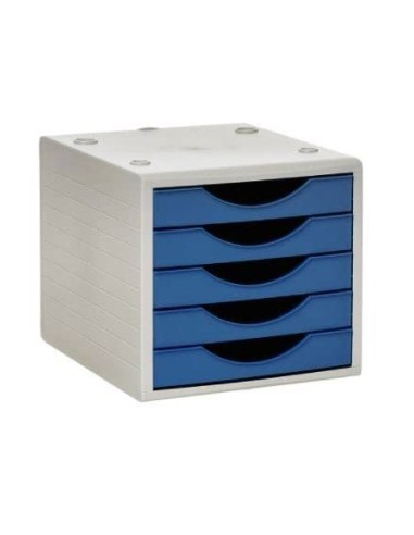 FICHERO CAJONES Q-CON.5 CAJONES AZ. OPACO 270X340X260MM