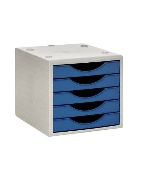 FICHERO CAJONES Q-CON.5 CAJONES AZ. OPACO 270X340X260MM
