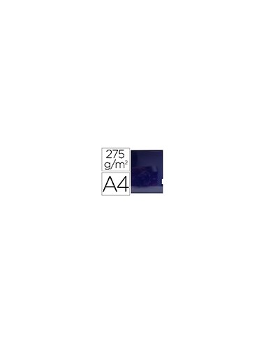 SUBCARPETA PLASTIFICADA A4 275 GR. GIO 2 SOLAPAS AZUL C/25