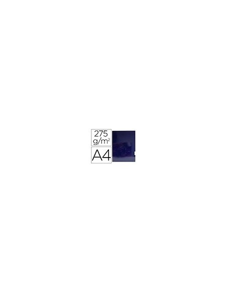 SUBCARPETA PLASTIFICADA A4 275 GR. GIO 2 SOLAPAS AZUL C/25