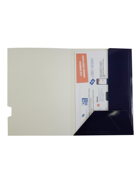 SUBCARPETA PLASTIFICADA A4 275 GR. GIO 2 SOLAPAS AZUL C/25