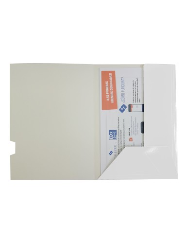 SUBCARPETA PLASTIFICADA A4 275 GR. GIO 2 SOLAPAS BLANCO