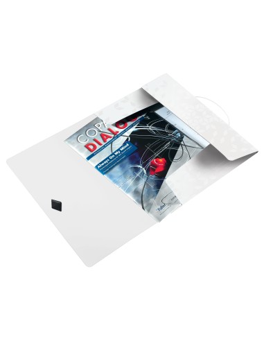 CARPETA GOMAS LEITZ WOW A4 PP 3 SOLAPAS BL.