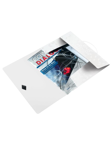 CARPETA GOMAS LEITZ WOW A4 PP 3 SOLAPAS BL.