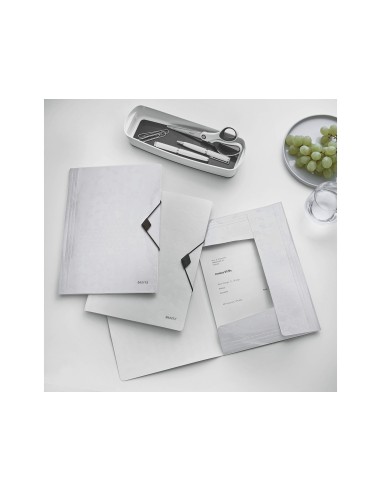 CARPETA GOMAS LEITZ WOW A4 PP 3 SOLAPAS BL.