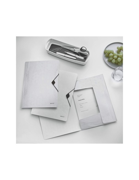 CARPETA GOMAS LEITZ WOW A4 PP 3 SOLAPAS BL.