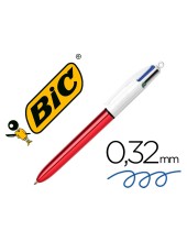 BOLIGRAFO BIC 4 SHINE RJ. PUNTA 1MM