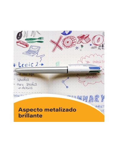 BOLIGRAFO BIC 4 SHINE ORO PUNTA 1MM