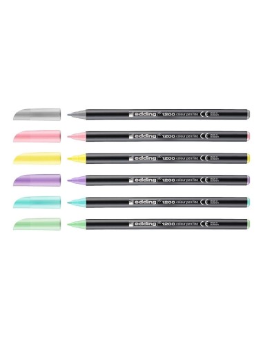 ROTULADOR EDDING PUNTA FIBRA 1200 PASTEL 1MM  6 UD.SURT.