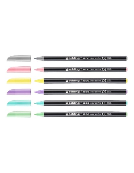 ROTULADOR EDDING PUNTA FIBRA 1200 PASTEL 1MM  6 UD.SURT.