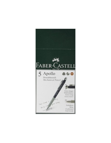 PORTAMINAS FABER CASTELL 0.5 MM APOLLO RETRACTIL COLOR AZ. OSCURO