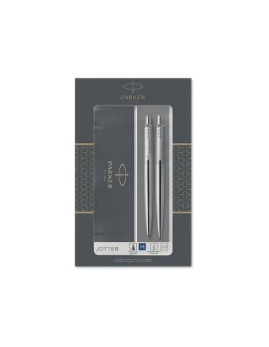 JUEGO PARKER JOTTER DUO ACERO CT BOLIGRAFO+PORTAMINAS