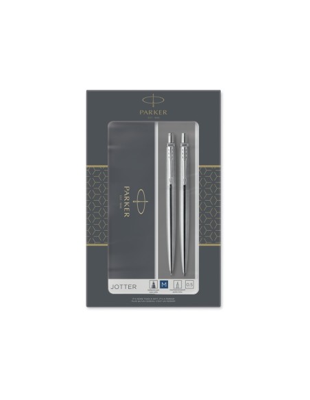 JUEGO PARKER JOTTER DUO ACERO CT BOLIGRAFO+PORTAMINAS