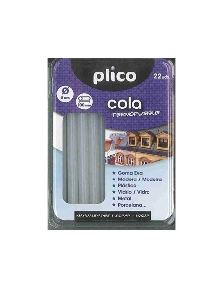 BARRA TERMOFUSIBLE PLICO MINI TRANSLUCIDA 8MM X 100MM ALTO 22 UD.