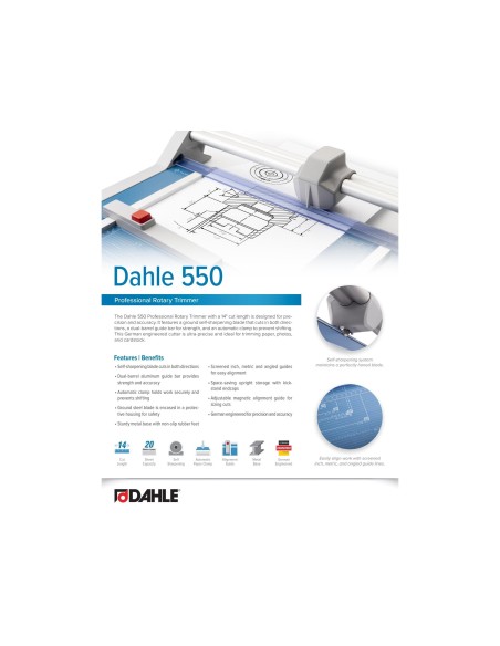 CIZALLA RODILLO DAHLE PROFESIONAL 550 A4 MET.DE CORTE 20H.