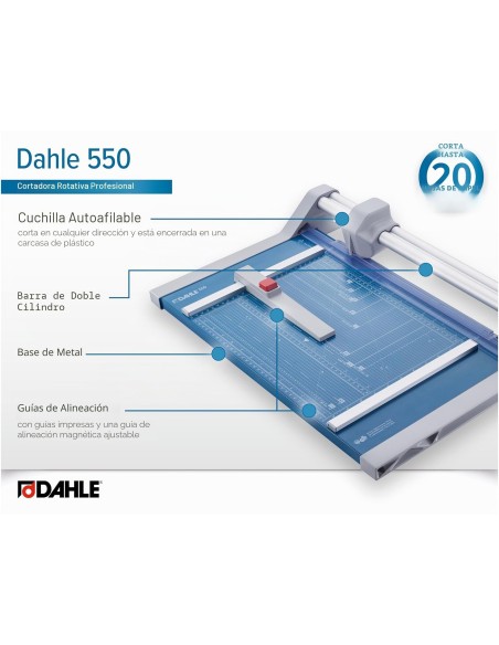 CIZALLA RODILLO DAHLE PROFESIONAL 550 A4 MET.DE CORTE 20H.