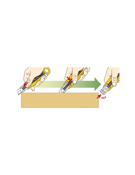 CUTER OLFA PLAST.CUCHILLA ANCHA 18MM RETRACTIL APTO ZURDOS