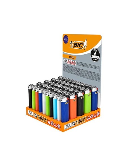 ENCENDEDOR BIC MAXI J26 EXPOSITOR 50 UD.SURT.