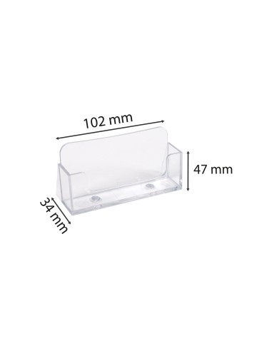 PORTATARJETAS VISITA EXACOMPTA METACRILATO CRISTAL 34X102X47MM