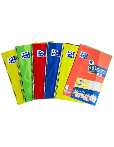 CUADERNO ESP. OXFORD PIZARRA FL. T.EXTRA. 4MM 80H. 90GR. PK.5UD.