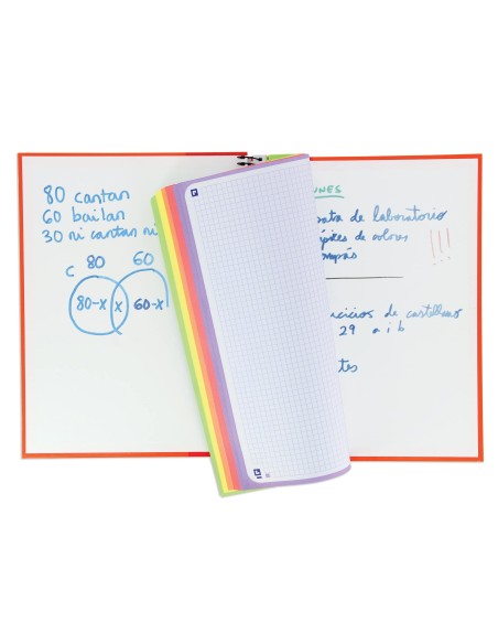 CUADERNO ESP. OXFORD SCHOOL A4 T.EXTRA MICRO 5MM 120H 90GR.5UD
