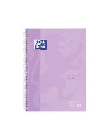 CUADERNO ESP. OXFORD SCHOOL A4+ T.EXTRA 5MM 80H. 90GR. MALVA PASTEL