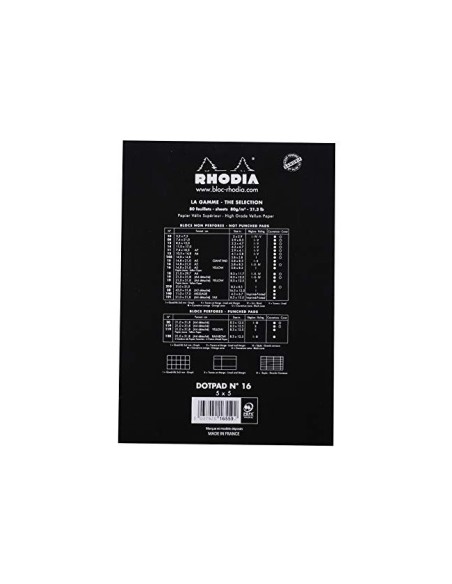 BLOC ENCOLADO RHODIA NOTA A5 MICRO 5MM 80H 80GR. NG.