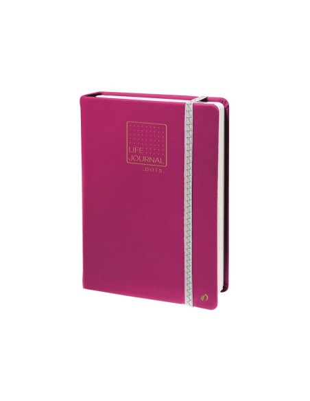 CUADERNO QUO VADIS INFINITE DOTS 15X21 CM 224H. T.SIMILPIEL CIRUELA